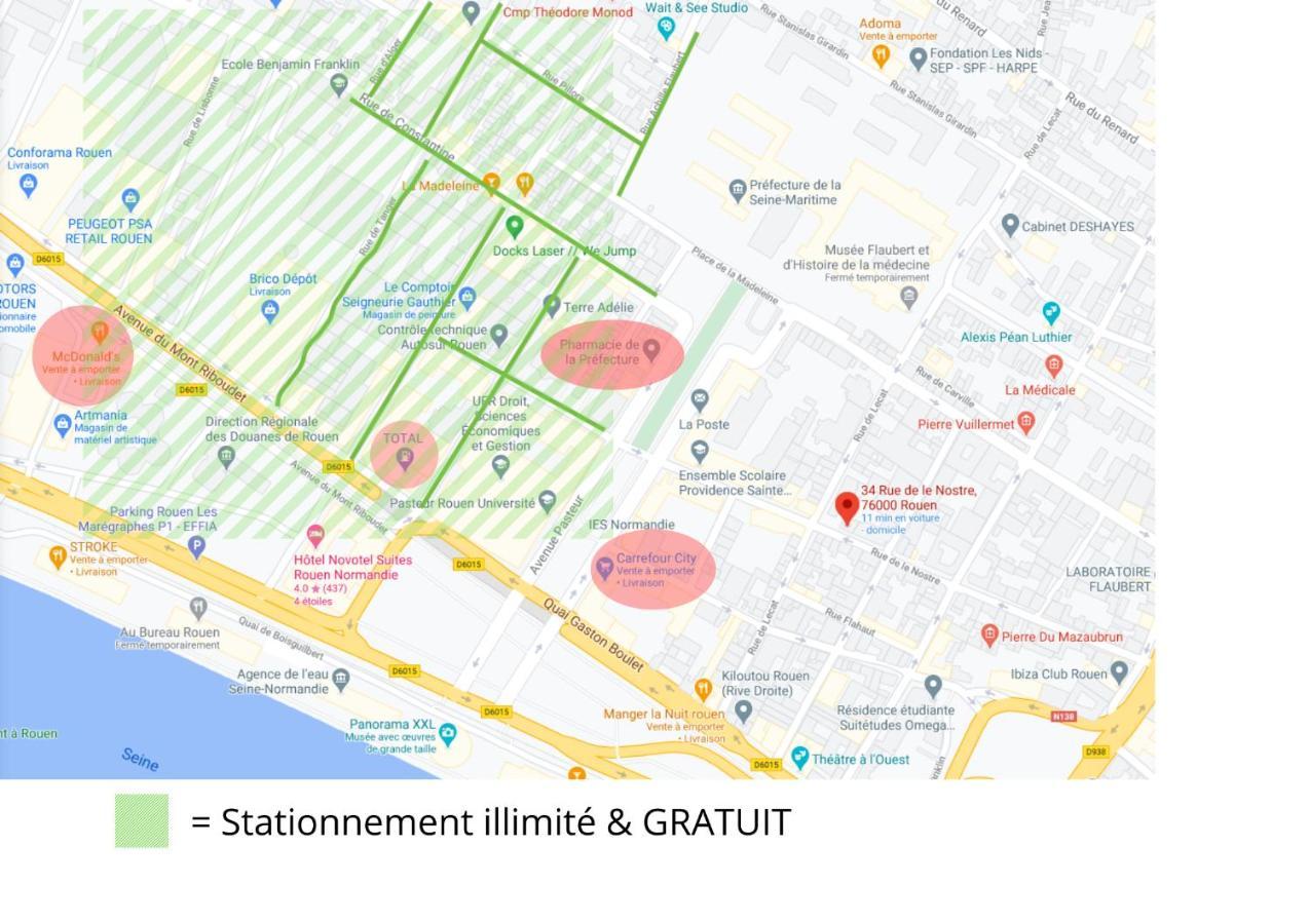 Stanford/ Cosy - Centre-Ville Rouen /Netflix-Wifi/ Εξωτερικό φωτογραφία